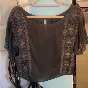 Gray American Eagle blouse